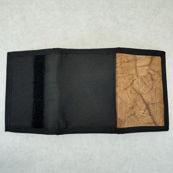 Vintage NASCAR #6 Mark Martin Leather Nylon Trifold Wallet Hook Loop Closure - Picture 4 of 11
